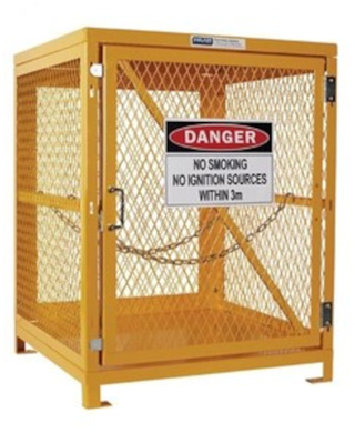 WORKWEAR, SAFETY & CORPORATE CLOTHING SPECIALISTS - Forklift Storage Cage. 1 Storage Level Up To 4 Forklift Cylinders. (Comes Flat Packed - Assembly Required)