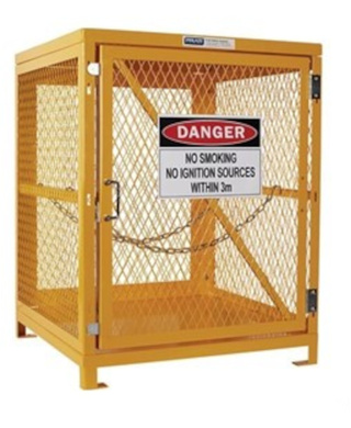 WORKWEAR, SAFETY & CORPORATE CLOTHING SPECIALISTS - Forklift Storage Cage. 1 Storage Level Up To 4 Forklift Cylinders