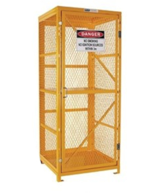 WORKWEAR, SAFETY & CORPORATE CLOTHING SPECIALISTS - Forklift Storage Cage. 2 Storage Levels Up To 8 Forklift Cylinders. (Comes Flat Packed - Assembly Required)