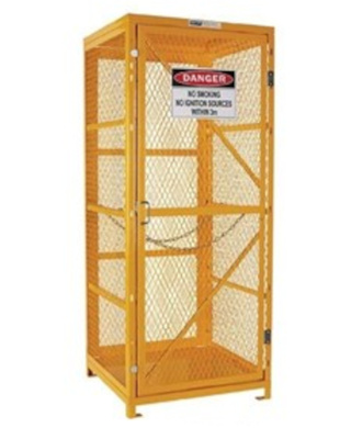 WORKWEAR, SAFETY & CORPORATE CLOTHING SPECIALISTS - Gas Cylinder Storage Cage. 1 Storage Level Up To 9 G-Sized Cylinders. (Comes Flat Packed - Assembly Required)