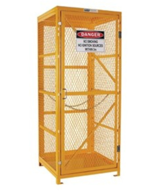 WORKWEAR, SAFETY & CORPORATE CLOTHING SPECIALISTS - Gas Cylinder Storage Cage. 1 Storage Level Up To 9 G-Sized Cylinders