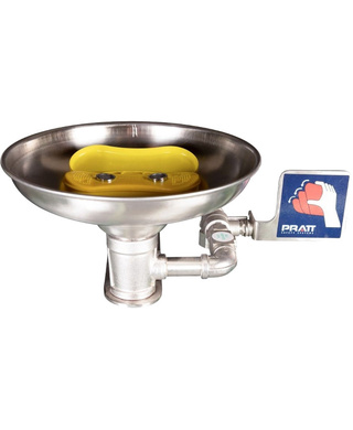 WORKWEAR, SAFETY & CORPORATE CLOTHING SPECIALISTS - WALL MOUNTED EYE & FACE WASH, WITH BOWL - NO FOOT TREADLE