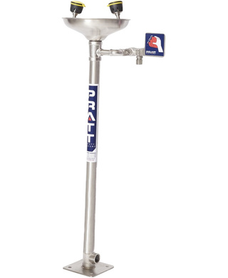 WORKWEAR, SAFETY & CORPORATE CLOTHING SPECIALISTS - PEDESTAL MOUNTED EYE WASH WITH BOWL - NO FOOT TREADLE