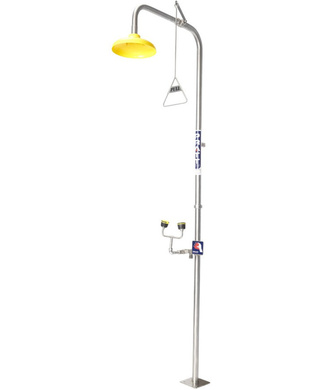 WORKWEAR, SAFETY & CORPORATE CLOTHING SPECIALISTS - COMBINATION SHOWER WITH EYE WASH - NO BOWL OR FOOT TREADLE