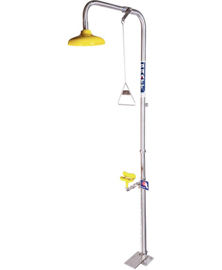 WORKWEAR, SAFETY & CORPORATE CLOTHING SPECIALISTS - COMBINATION SHOWER WITH EYE & FACE WASH - NO BOWL WITH FOOT TREADLE