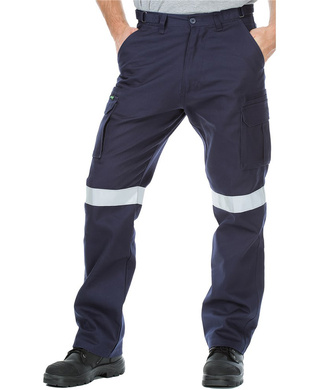 WORKWEAR, SAFETY & CORPORATE CLOTHING SPECIALISTS - Cotton Drill Regular Weight Multi Pocket Taped Cargo Pants