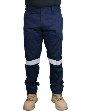WORKWEAR, SAFETY & CORPORATE CLOTHING SPECIALISTS - DISCONTINUED - Lightweight Cotton Drill Modern Fit Taped Cargo Pants