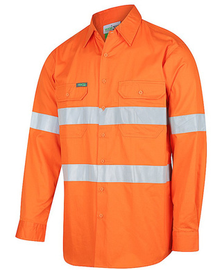 WORKWEAR, SAFETY & CORPORATE CLOTHING SPECIALISTS - DISCONTINUED - Hi-Vis 2 Tone Vented Regular Weight Taped Shirt