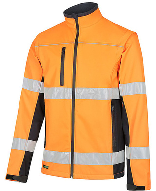 WORKWEAR, SAFETY & CORPORATE CLOTHING SPECIALISTS - DISCONTINUED - Hi-Vis Soft Shell 2 in 1 Biomotion Taped Jacket