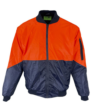 WORKWEAR, SAFETY & CORPORATE CLOTHING SPECIALISTS - DISCONTINUED - Hi-Vis 2 Tone Wet Weather Bomber Jacket