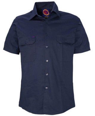 WORKWEAR, SAFETY & CORPORATE CLOTHING SPECIALISTS - Open Front Shirt Short Sleeves