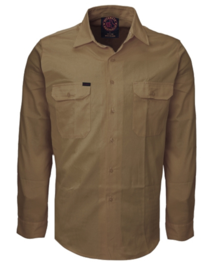 WORKWEAR, SAFETY & CORPORATE CLOTHING SPECIALISTS - Open Front Vented Shirt - Long Sleeve