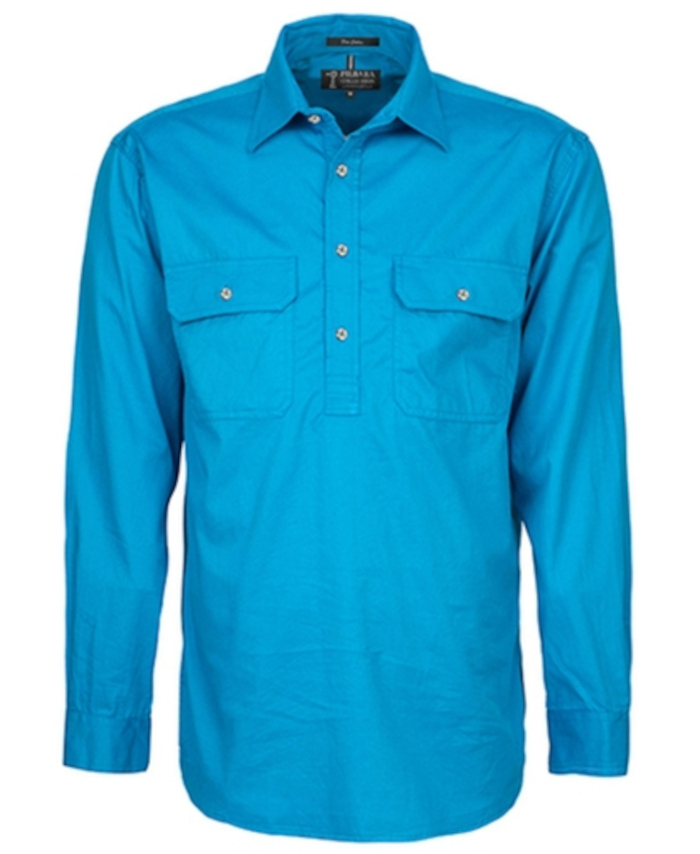 WORKWEAR, SAFETY & CORPORATE CLOTHING SPECIALISTS - Men's Pilbara Shirt - Closed Front Long Sleeve