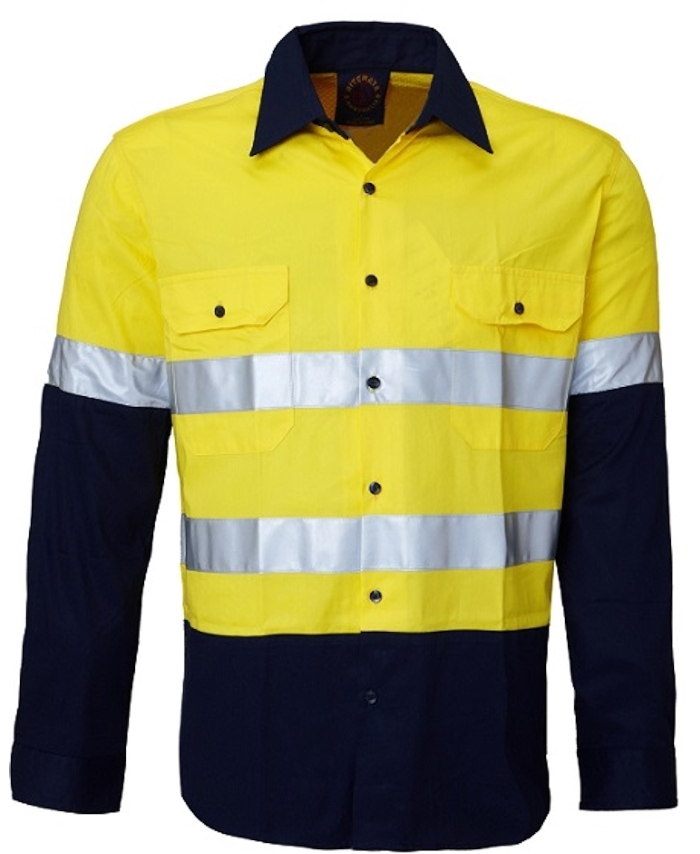 WORKWEAR, SAFETY & CORPORATE CLOTHING SPECIALISTS - Kids 2 Tone Open Front Shirt with Tape