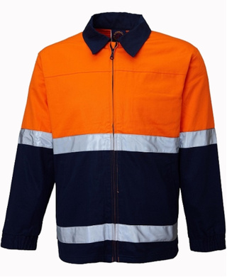 WORKWEAR, SAFETY & CORPORATE CLOTHING SPECIALISTS - Drill Jacket With 50MM Reflective Tape