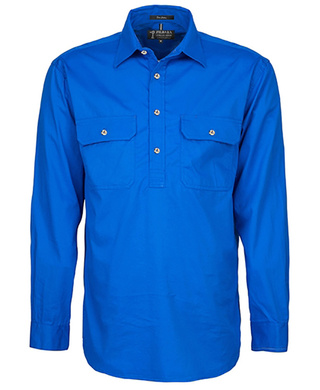 WORKWEAR, SAFETY & CORPORATE CLOTHING SPECIALISTS - Mens Pilbara Heavy Weight Closed Front L/S Shirt