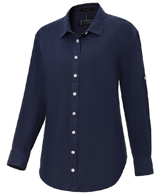 WORKWEAR, SAFETY & CORPORATE CLOTHING SPECIALISTS - Pilbara Ladies Linen Swiss Tab L/S Shirt