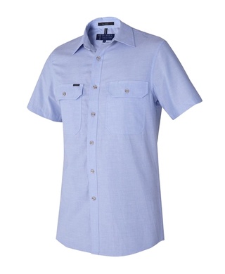 WORKWEAR, SAFETY & CORPORATE CLOTHING SPECIALISTS - Pilbara Men's Chambray S/S Shirt