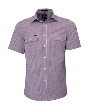 WORKWEAR, SAFETY & CORPORATE CLOTHING SPECIALISTS - Men's Front Flap Dual Pocket, Classic Fit, Short Sleeve Shirt
