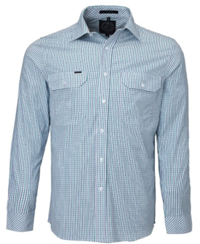 WORKWEAR, SAFETY & CORPORATE CLOTHING SPECIALISTS - Pilbara Men's Long Sleeve Shirt - Double Pockets