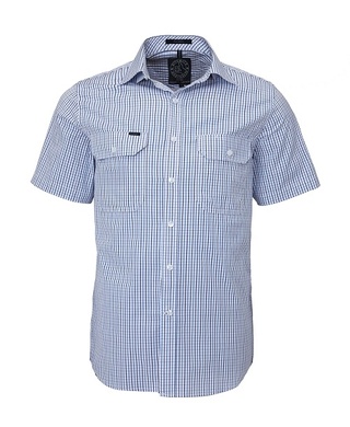 WORKWEAR, SAFETY & CORPORATE CLOTHING SPECIALISTS - Men's Front Flap Dual Pocket, Classic Fit, Short Sleeve Shirt