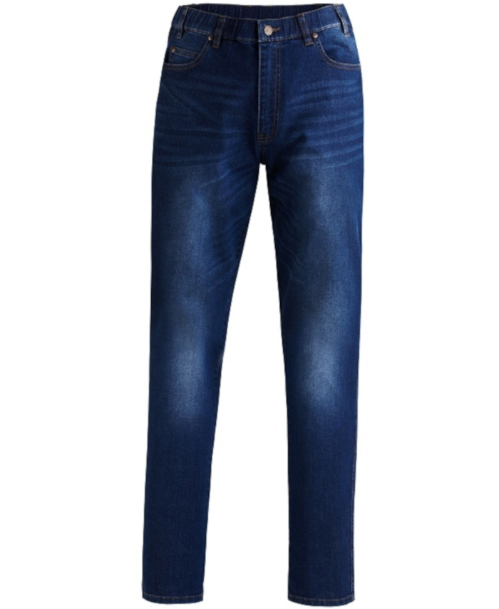 WORKWEAR, SAFETY & CORPORATE CLOTHING SPECIALISTS - Pilbara Men's Distress Denim Stretch Jeans