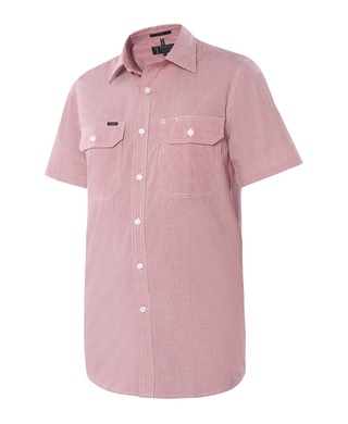 WORKWEAR, SAFETY & CORPORATE CLOTHING SPECIALISTS - Pilbara Mens Y/D Check, Dual Pocket, S/S Shirt