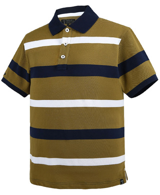 WORKWEAR, SAFETY & CORPORATE CLOTHING SPECIALISTS - Pilbara Mens Y/D Striped Polo