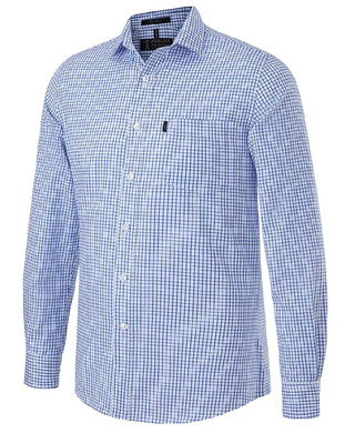 WORKWEAR, SAFETY & CORPORATE CLOTHING SPECIALISTS - Pilbara Mens Y/D Check, Single Pocket, L/S Shirt