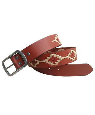 WORKWEAR, SAFETY & CORPORATE CLOTHING SPECIALISTS - Pilbara Western Oval Buckle Navajo Leather Belt