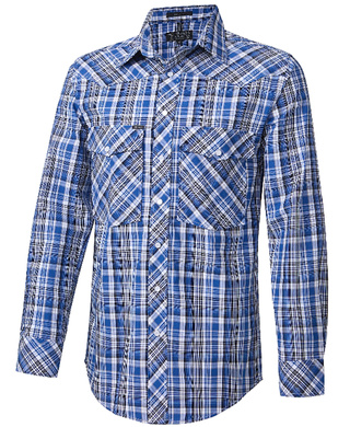 WORKWEAR, SAFETY & CORPORATE CLOTHING SPECIALISTS - Pilbara Western Men's Snap Button L/S Shirt