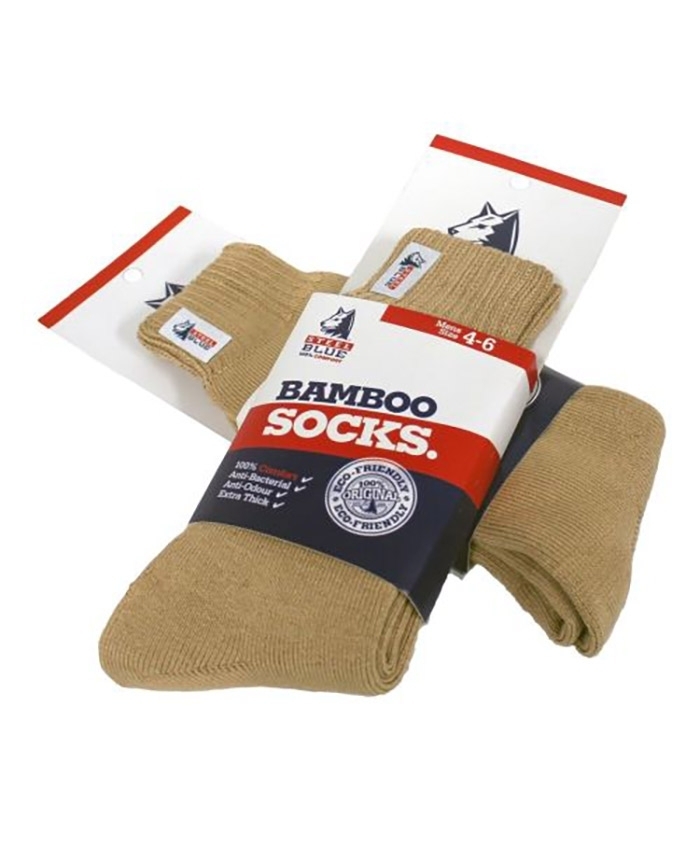 WORKWEAR, SAFETY & CORPORATE CLOTHING SPECIALISTS - Bamboo Socks-Sand-6-10