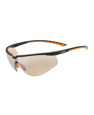 WORKWEAR, SAFETY & CORPORATE CLOTHING SPECIALISTS - Air Flex Black/Orange Frame Light Brown Mirror AS Lens