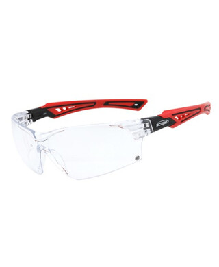 WORKWEAR, SAFETY & CORPORATE CLOTHING SPECIALISTS - Bionix Red/Black Temple Titanium AF/AS Clear Lens