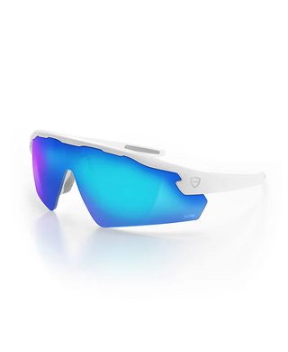 WORKWEAR, SAFETY & CORPORATE CLOTHING SPECIALISTS - Phantoms Matte White Frame Blue Reflector Lens
