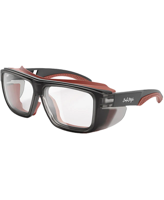 WORKWEAR, SAFETY & CORPORATE CLOTHING SPECIALISTS - Converts Matte Graphite/Red Frame Clear Lens