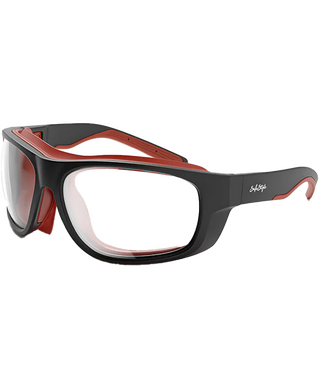 WORKWEAR, SAFETY & CORPORATE CLOTHING SPECIALISTS - Switches Matte Black/Red Frame Clear Lens