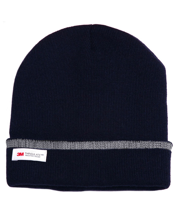 WORKWEAR, SAFETY & CORPORATE CLOTHING SPECIALISTS - 3M Insulated Beanie with Reflective stripe