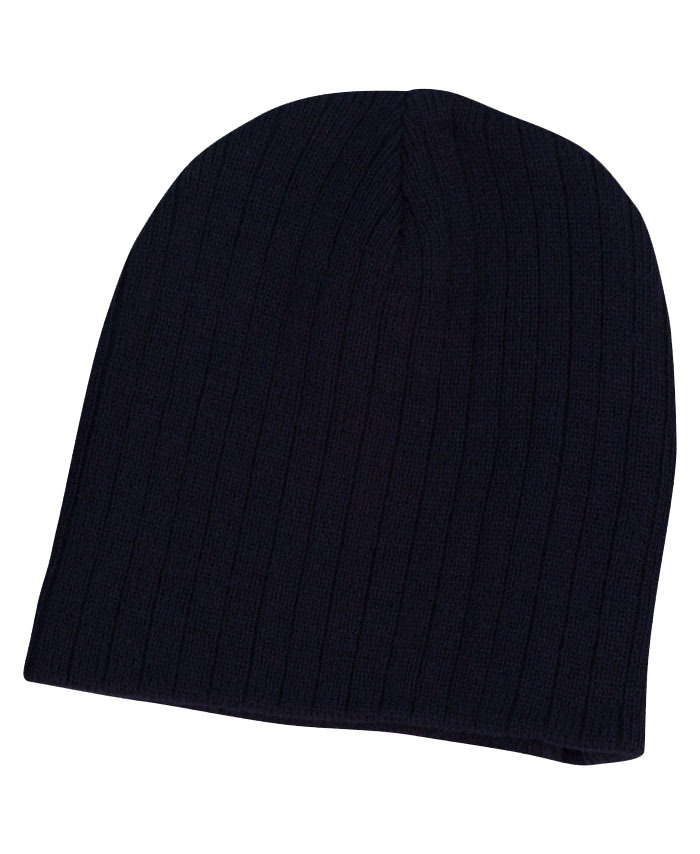WORKWEAR, SAFETY & CORPORATE CLOTHING SPECIALISTS - Acrylic knit beanie with cable row feature