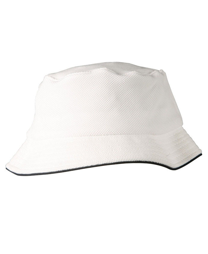 WORKWEAR, SAFETY & CORPORATE CLOTHING SPECIALISTS - Pique mesh with sandwich trim bucket hat