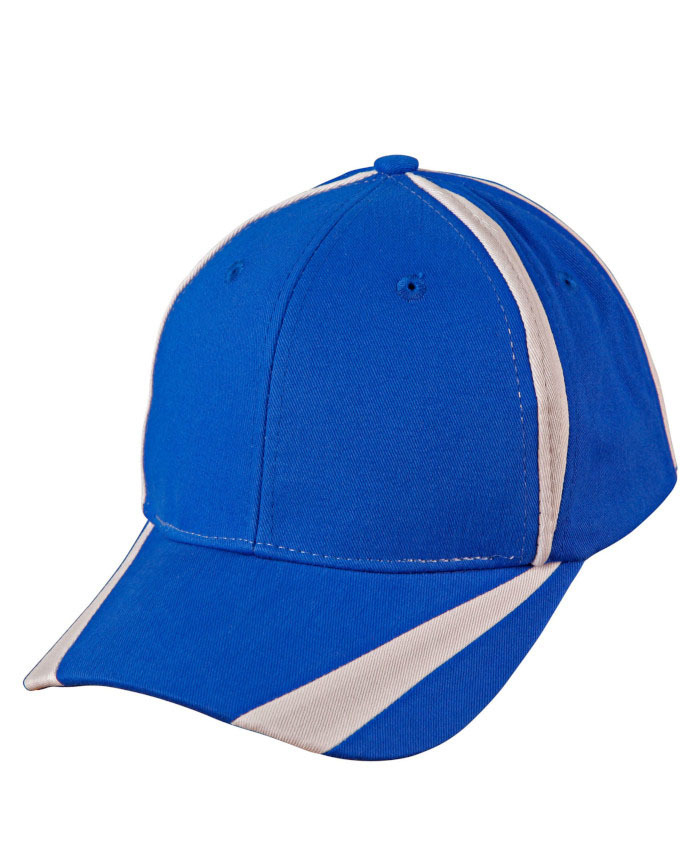 WORKWEAR, SAFETY & CORPORATE CLOTHING SPECIALISTS - Brushed cotton twill baseball cap  "X" contrast