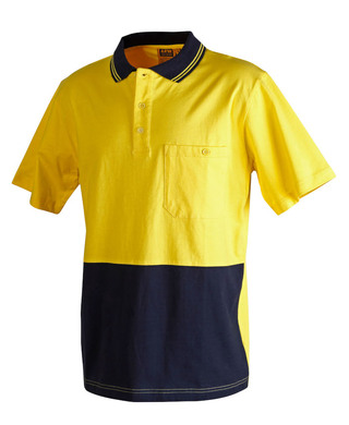 WORKWEAR, SAFETY & CORPORATE CLOTHING SPECIALISTS - Cotton Jersey Two Tone Safety Polo