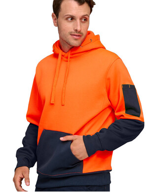 WORKWEAR, SAFETY & CORPORATE CLOTHING SPECIALISTS - Hi-Vis Two Tone Water Resistant Fleece Hoodie