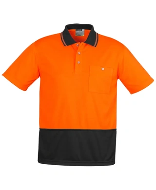 WORKWEAR, SAFETY & CORPORATE CLOTHING SPECIALISTS - Unisex Hi Vis Basic Spliced S/S Polo