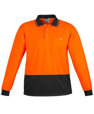 WORKWEAR, SAFETY & CORPORATE CLOTHING SPECIALISTS - Unisex Hi Vis Basic Spliced L/S Polo