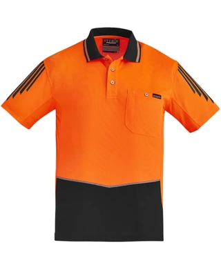 WORKWEAR, SAFETY & CORPORATE CLOTHING SPECIALISTS - Mens Hi Vis Flux S/S Polo