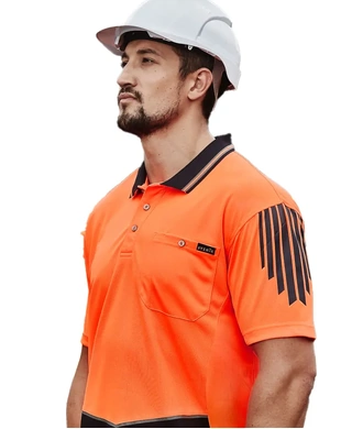 WORKWEAR, SAFETY & CORPORATE CLOTHING SPECIALISTS - Mens Hi Vis Flux S/S Polo