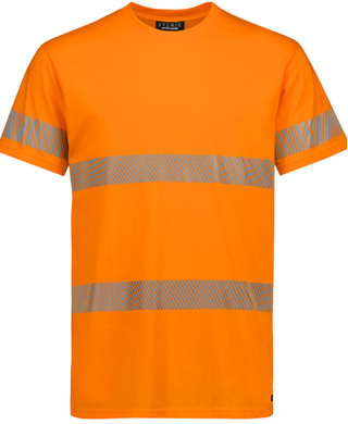 WORKWEAR, SAFETY & CORPORATE CLOTHING SPECIALISTS - Mens Hi Vis Segmented Taped Cotton Tee Shirt