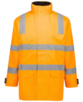 WORKWEAR, SAFETY & CORPORATE CLOTHING SPECIALISTS - Unisex Hi Vis VIC Rail 4 In 1 Waterproof Jacket