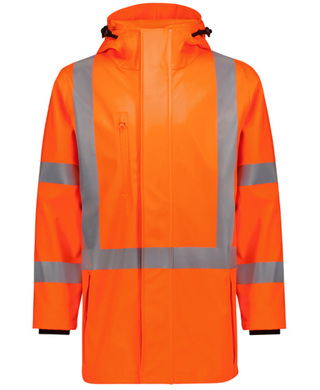 WORKWEAR, SAFETY & CORPORATE CLOTHING SPECIALISTS - Mens Hi Vis X Back Heavy Duty Waterproof Jacket